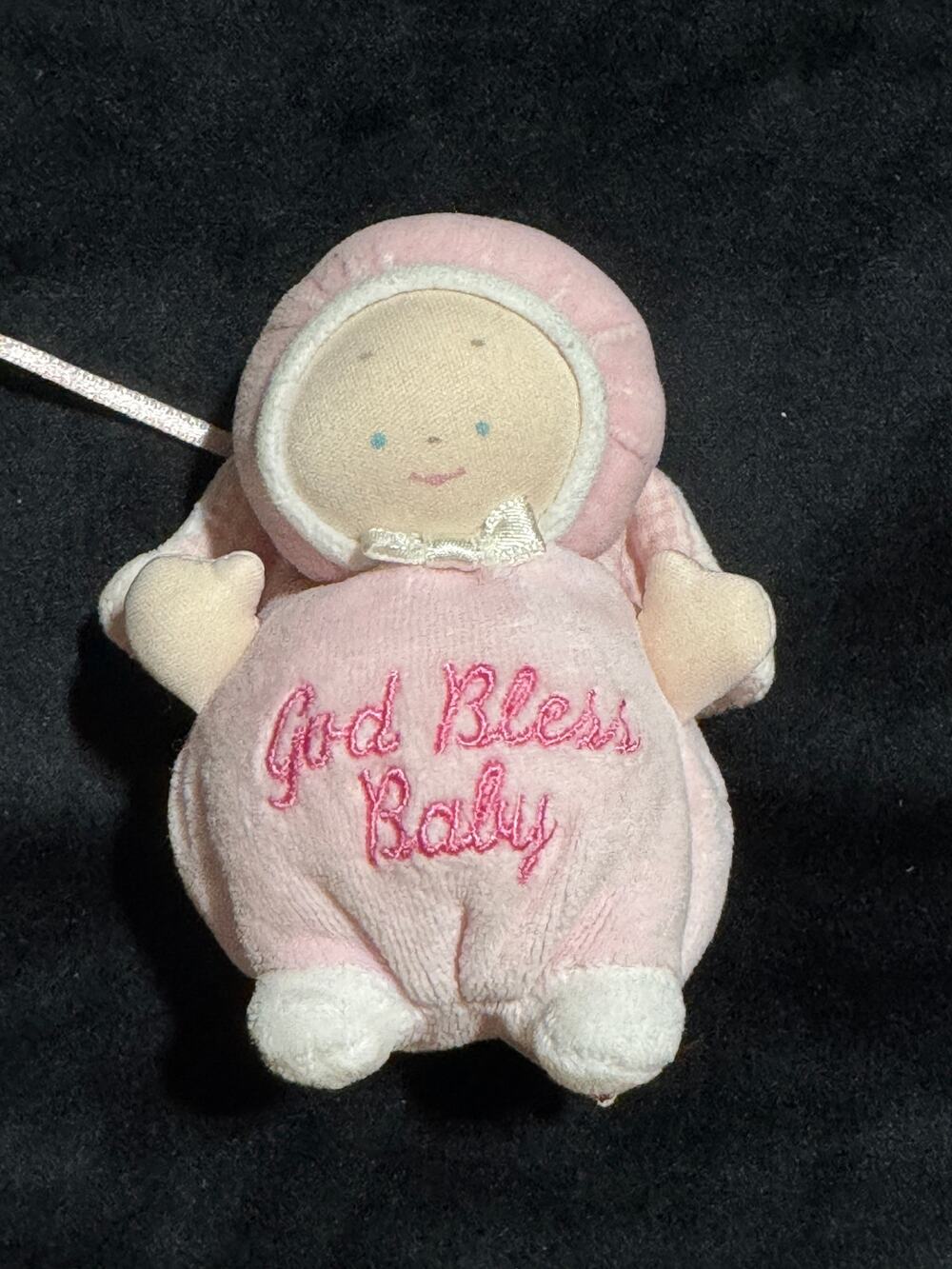 Baby Gund "God Bless Baby" Angel Rattle Mini Plush Toy DOll